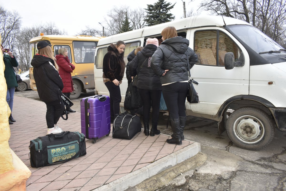 Эвакуация работающего населения. Эвакуация автобуса. Автобус 15. Отправка в район.